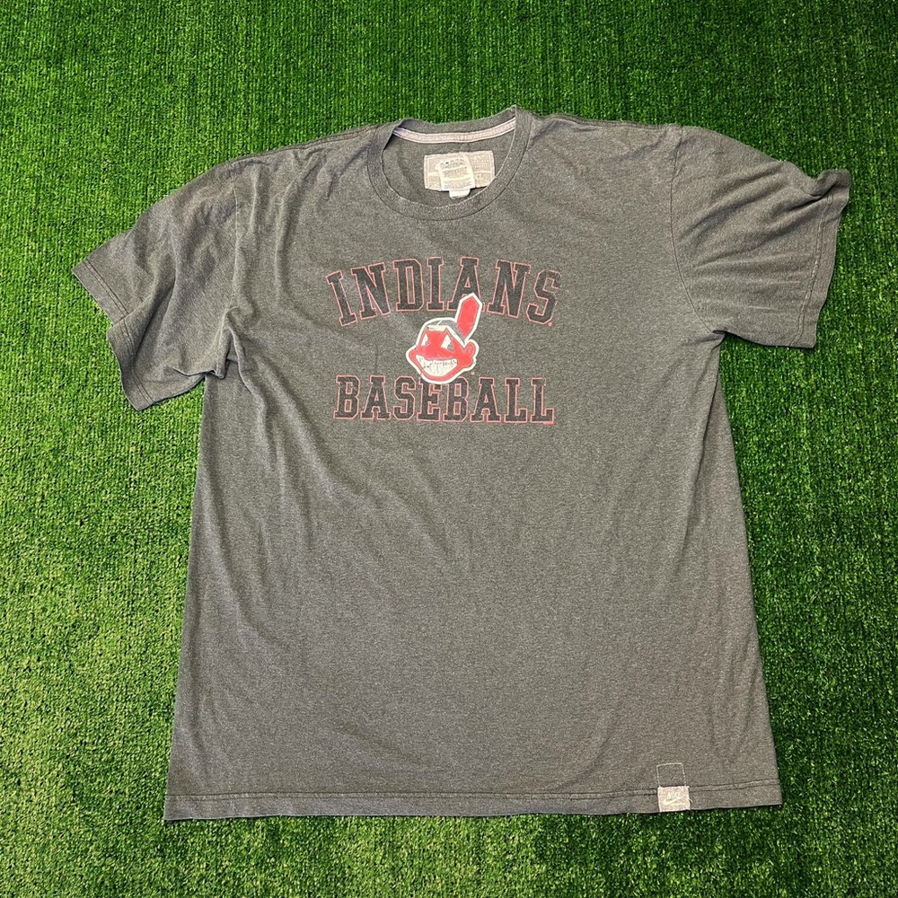 Nike Charcoal Cleveland Indians Chief Wahoo Sportswear T-Shirt